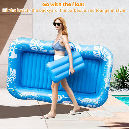 🌸LAST DAY SPECIAL PRICE!!🌸Inflatable Tanning Pool Lounger Float with Pillow