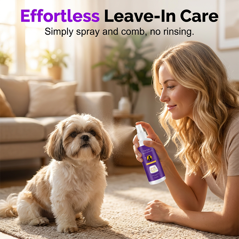 🔥LAST DAY SALE BUY 1 GET 1 FREE!!🔥PawGlide™ Pet Detangler Spray – No Rinse, Instant Tangle Relief for Dogs & Cats 🐾✨