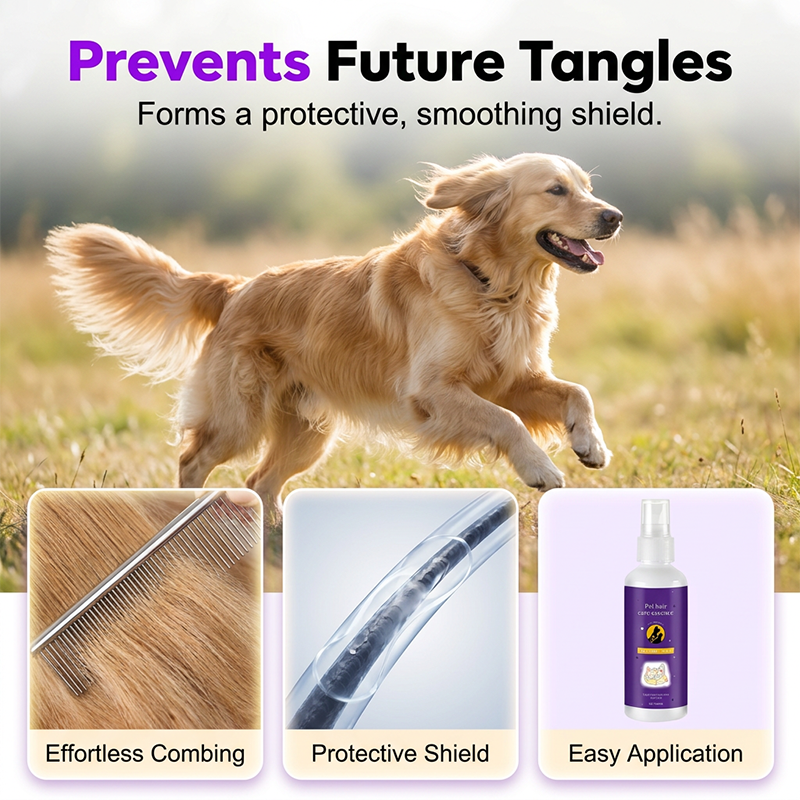 🔥LAST DAY SALE BUY 1 GET 1 FREE!!🔥PawGlide™ Pet Detangler Spray – No Rinse, Instant Tangle Relief for Dogs & Cats 🐾✨