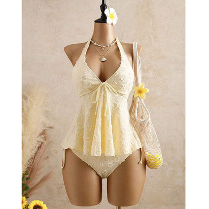 🌸LAST DAY SPECIAL PRICE!!🌸Women’s Peplum Halter Tankini Set