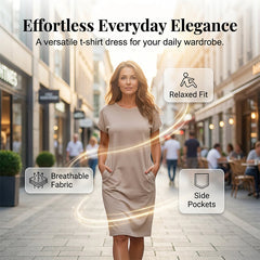 💥Last Day Special Sale 49% OFF👚Women's Casual Short Sleeve T-Shirt Dress