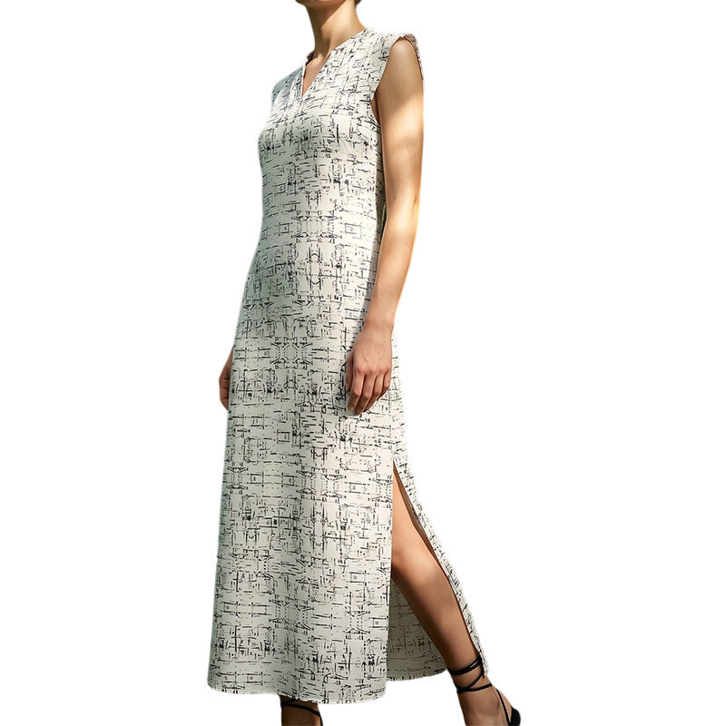 💥Last Day Special Sale 49% OFF👚Women's Sleeveless V-Neck Maxi Dress with Side Slit
