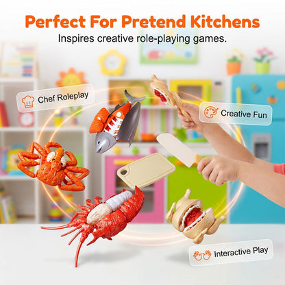 😍2026 NEW SALE-49% OFF😍Realistic Cuttable Play Food Set for Kids