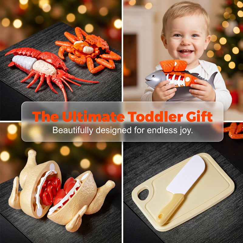 😍2026 NEW SALE-49% OFF😍Realistic Cuttable Play Food Set for Kids