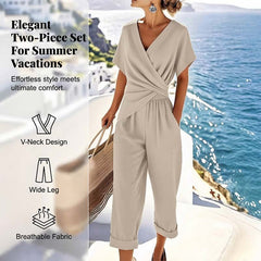 🌸LAST DAY SPECIAL PRICE!!🌸Elegant Solid Color Two-Piece Set