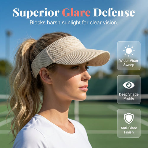 💞BUY 1 GET 1 FREE + 50% OFF! 🥳Women’s High Ponytail Visor Hat 🧢 Breathable, Open-Top UV400 Protection ☀️🇬🇧  Perfect for Running, Hiking, Beach Days & Everyday “That Girl” Style 💁‍♀️✨