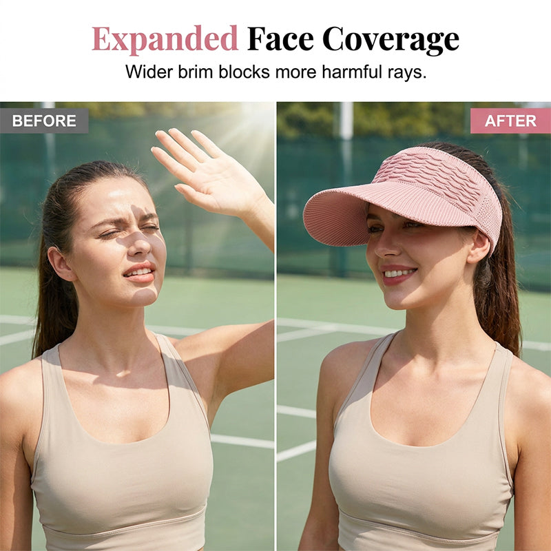 💞BUY 1 GET 1 FREE + 50% OFF! 🥳Women’s High Ponytail Visor Hat 🧢 Breathable, Open-Top UV400 Protection ☀️🇬🇧  Perfect for Running, Hiking, Beach Days & Everyday “That Girl” Style 💁‍♀️✨