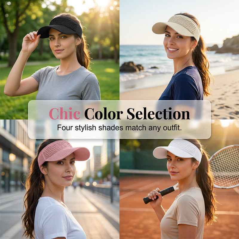 💞BUY 1 GET 1 FREE + 50% OFF! 🥳Women’s High Ponytail Visor Hat 🧢 Breathable, Open-Top UV400 Protection ☀️🇬🇧  Perfect for Running, Hiking, Beach Days & Everyday “That Girl” Style 💁‍♀️✨