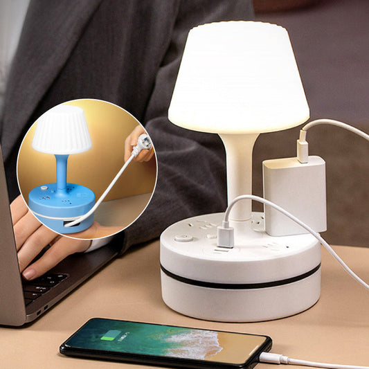 🎁Last Day Promotion 49% OFF🔥3-Outlet Power Strip with USB-A & USB-C Charging Ports, Built-In Desk Lamp