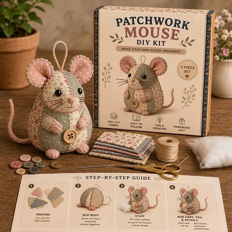 🎁Last Day Promotion 49% OFF🔥Handcrafted Vintage Mouse Plush Sewing Kit