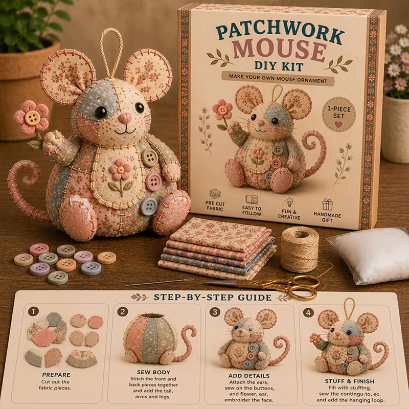 🎁Last Day Promotion 49% OFF🔥Handcrafted Vintage Mouse Plush Sewing Kit