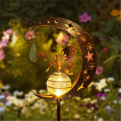 💥Last Day Special Sale 49% OFF🐦Solar Fairy Moon Garden Stake Light