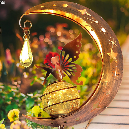 💥Last Day Special Sale 49% OFF🐦Solar Fairy Moon Garden Stake Light