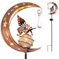 💥Last Day Special Sale 49% OFF🐦Solar Fairy Moon Garden Stake Light