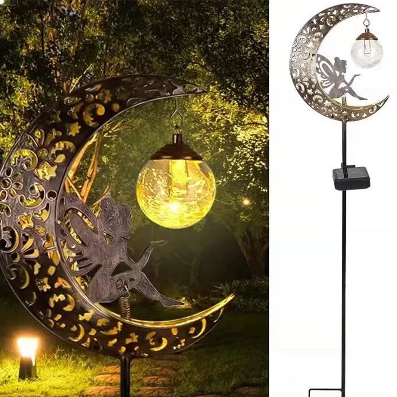 💥Last Day Special Sale 49% OFF🐦Solar Fairy Moon Garden Stake Light