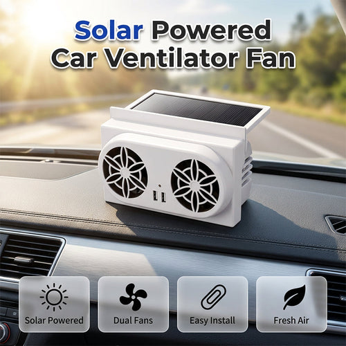 🔴🌡️ RED HEAT WARNING! Solar Car Ventilator Fan – Drops Cabin Temp by 20°C, No Battery Needed, Protects Kids & Pets from Deadly Heat