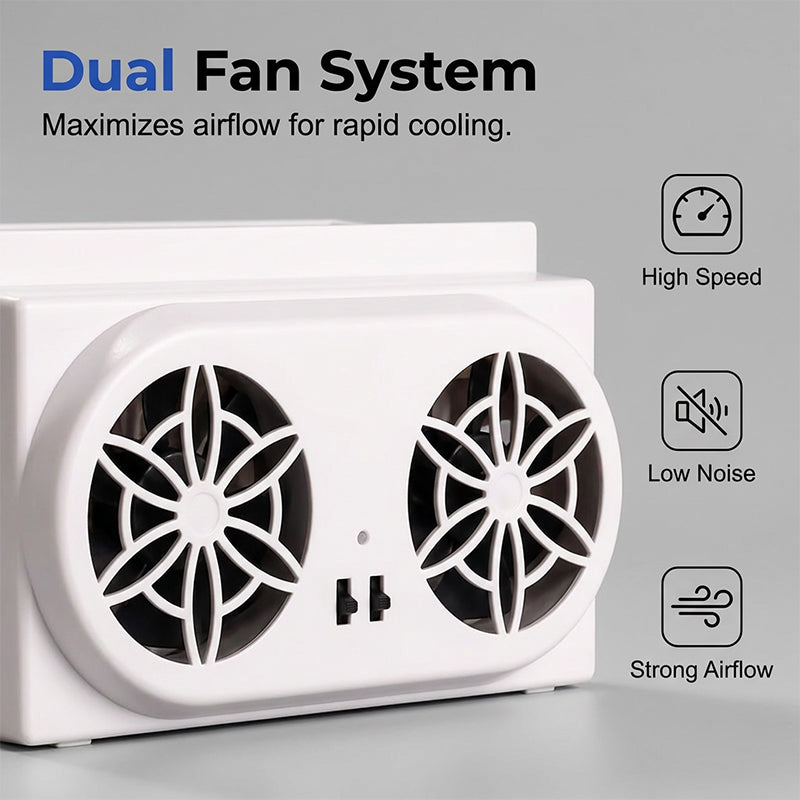 🔴🌡️ RED HEAT WARNING! Solar Car Ventilator Fan – Drops Cabin Temp by 20°C, No Battery Needed, Protects Kids & Pets from Deadly Heat
