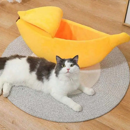 🌸LAST DAY SPECIAL PRICE!!🌸Plush Banana Shaped Cat Bed House
