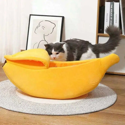 🌸LAST DAY SPECIAL PRICE!!🌸Plush Banana Shaped Cat Bed House