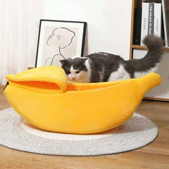 🌸LAST DAY SPECIAL PRICE!!🌸Plush Banana Shaped Cat Bed House