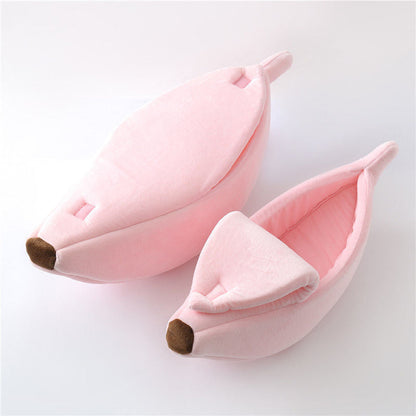 🌸LAST DAY SPECIAL PRICE!!🌸Plush Banana Shaped Cat Bed House
