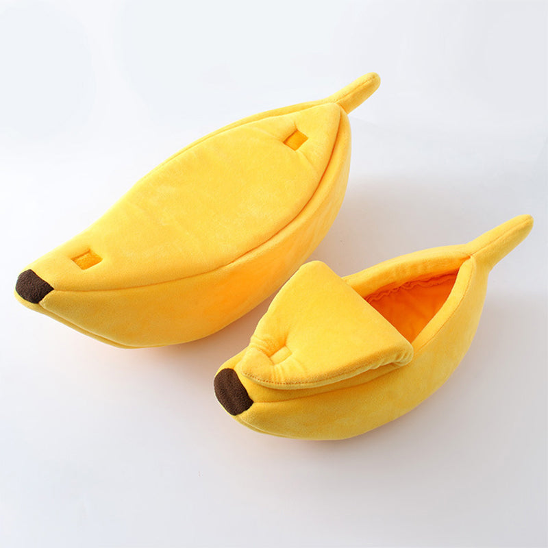 🌸LAST DAY SPECIAL PRICE!!🌸Plush Banana Shaped Cat Bed House