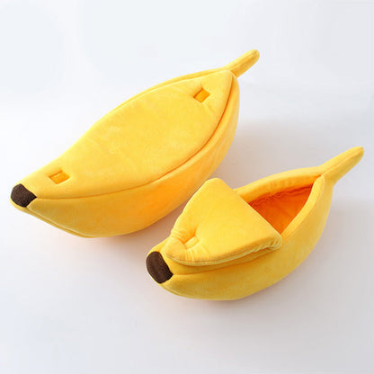 🌸LAST DAY SPECIAL PRICE!!🌸Plush Banana Shaped Cat Bed House