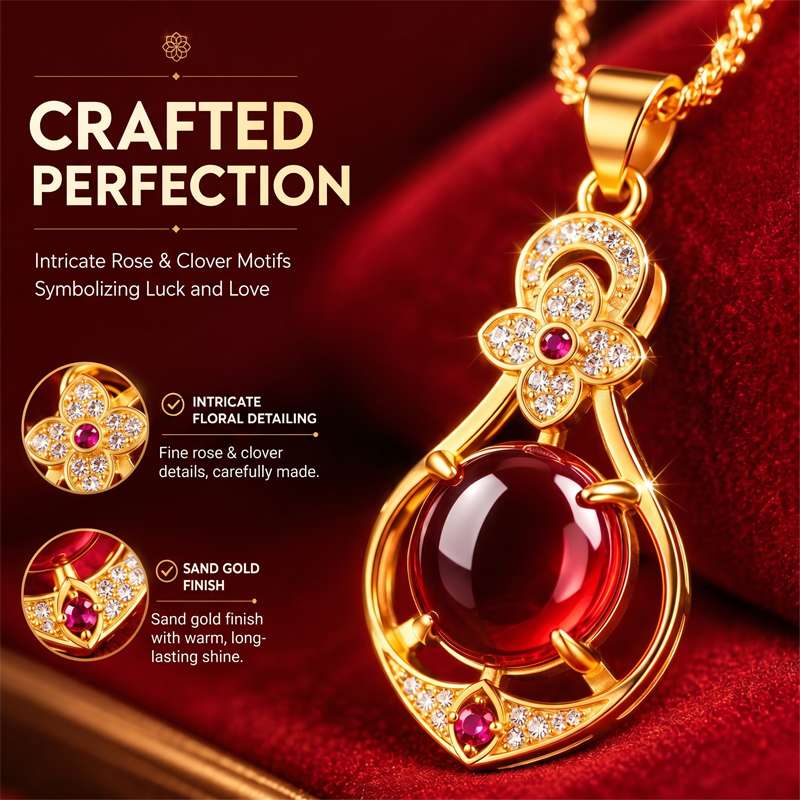 🌸LAST DAY SPECIAL PRICE!!🌸Elegant Four-Leaf Clover Teardrop Necklace