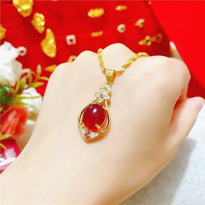 🌸LAST DAY SPECIAL PRICE!!🌸Elegant Four-Leaf Clover Teardrop Necklace