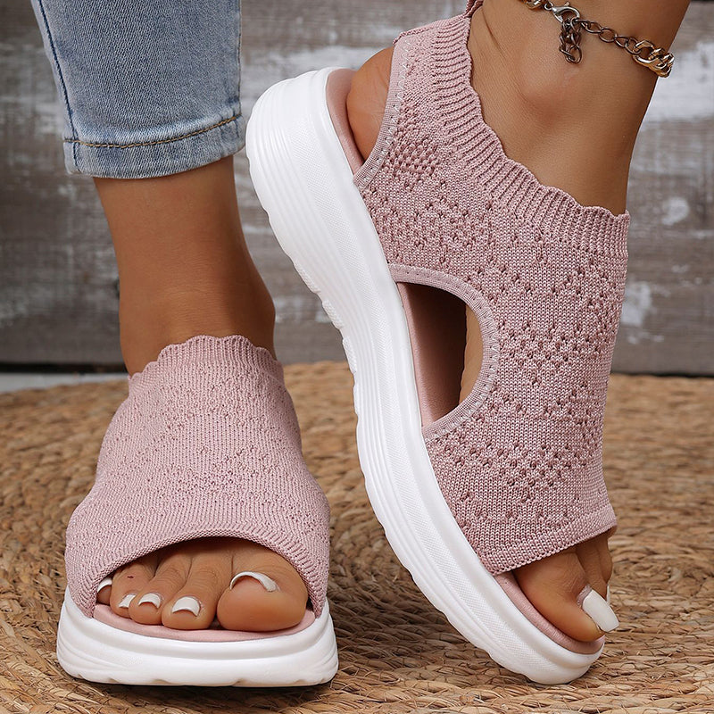 🌸LAST DAY SPECIAL PRICE!!🌸Women's Breathable Knit Platform Sandals