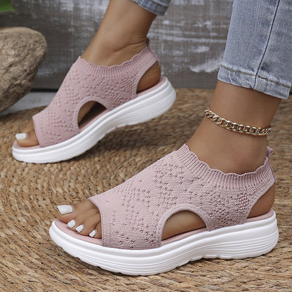 🌸LAST DAY SPECIAL PRICE!!🌸Women's Breathable Knit Platform Sandals