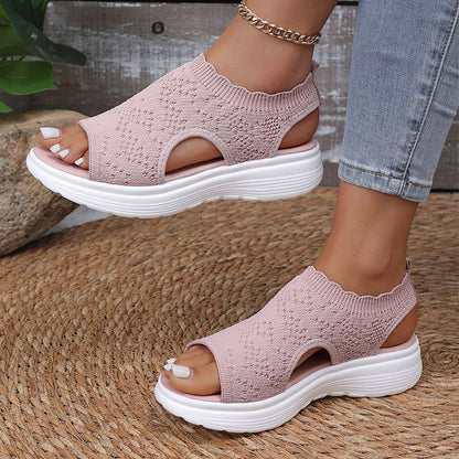 🌸LAST DAY SPECIAL PRICE!!🌸Women's Breathable Knit Platform Sandals