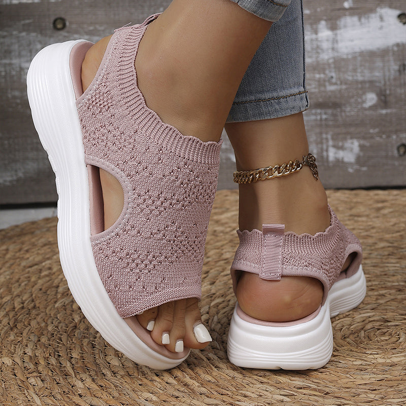 🌸LAST DAY SPECIAL PRICE!!🌸Women's Breathable Knit Platform Sandals