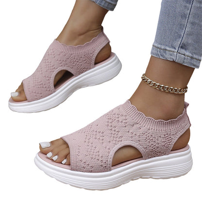 🌸LAST DAY SPECIAL PRICE!!🌸Women's Breathable Knit Platform Sandals