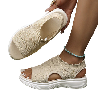 🌸LAST DAY SPECIAL PRICE!!🌸Women's Breathable Knit Platform Sandals