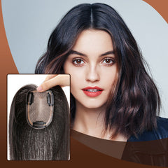🌸LAST DAY SPECIAL PRICE!!🌸Women's Natural Black Hair Toppers with Clips