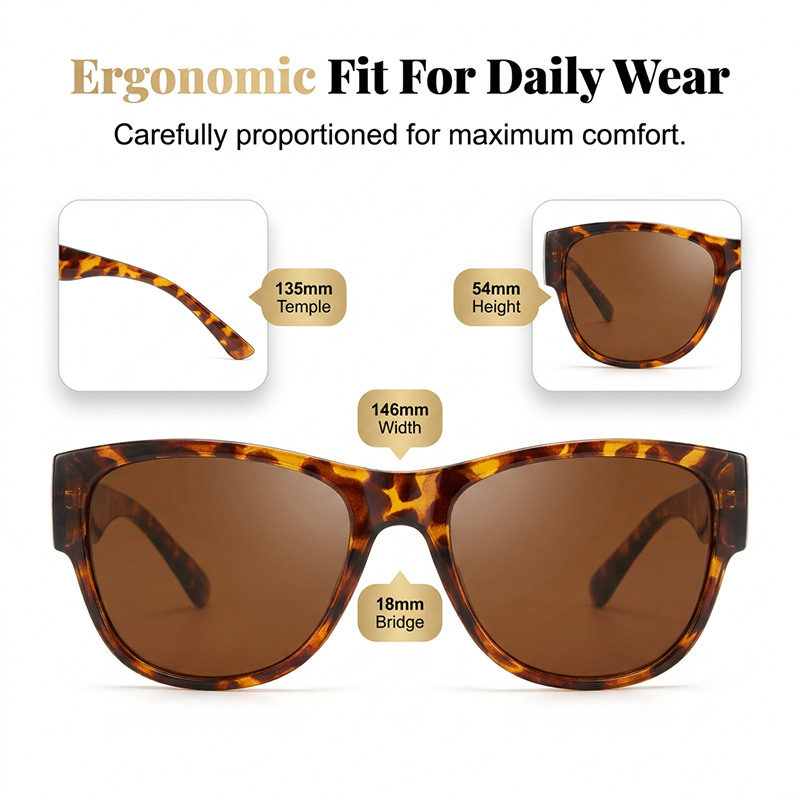 🎁Last Day Promotion 49% OFF🔥Women's Large Frame Fit-Over Sunglasses