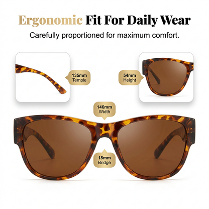 🎁Last Day Promotion 49% OFF🔥Women's Large Frame Fit-Over Sunglasses
