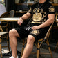 🎁Last Day Promotion 49% OFF🔥Men's Gold Crest Print T-Shirt & Shorts Set