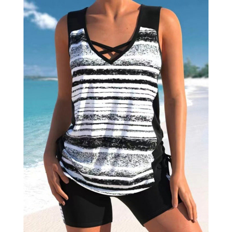 💥Last Day Special Sale 49% OFF👚Women's Printed Two-Piece Tankini Swimsuit
