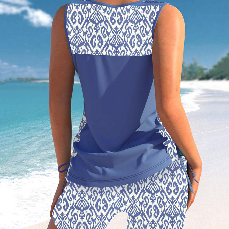 💥Last Day Special Sale 49% OFF👚Women's Printed Two-Piece Tankini Swimsuit