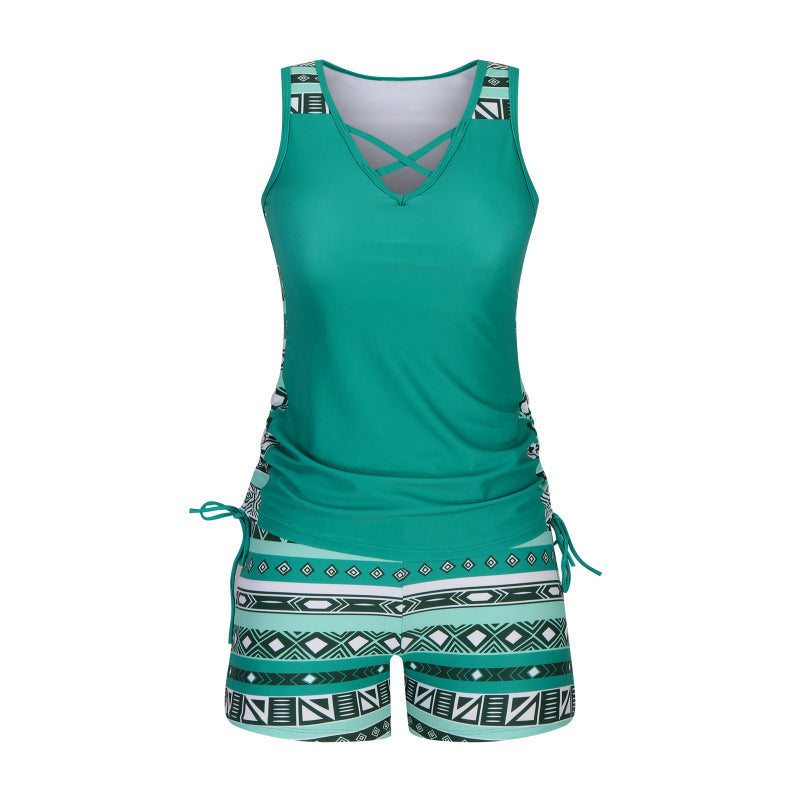 💥Last Day Special Sale 49% OFF👚Women's Printed Two-Piece Tankini Swimsuit
