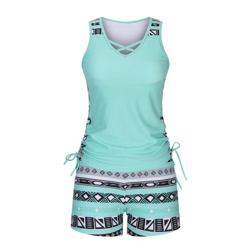 💥Last Day Special Sale 49% OFF👚Women's Printed Two-Piece Tankini Swimsuit