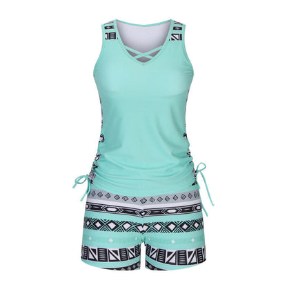 💥Last Day Special Sale 49% OFF👚Women's Printed Two-Piece Tankini Swimsuit