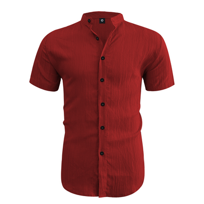 💥Last Day Special Sale 49% OFF👚Men's Summer Stand Collar Short Sleeve Shirt