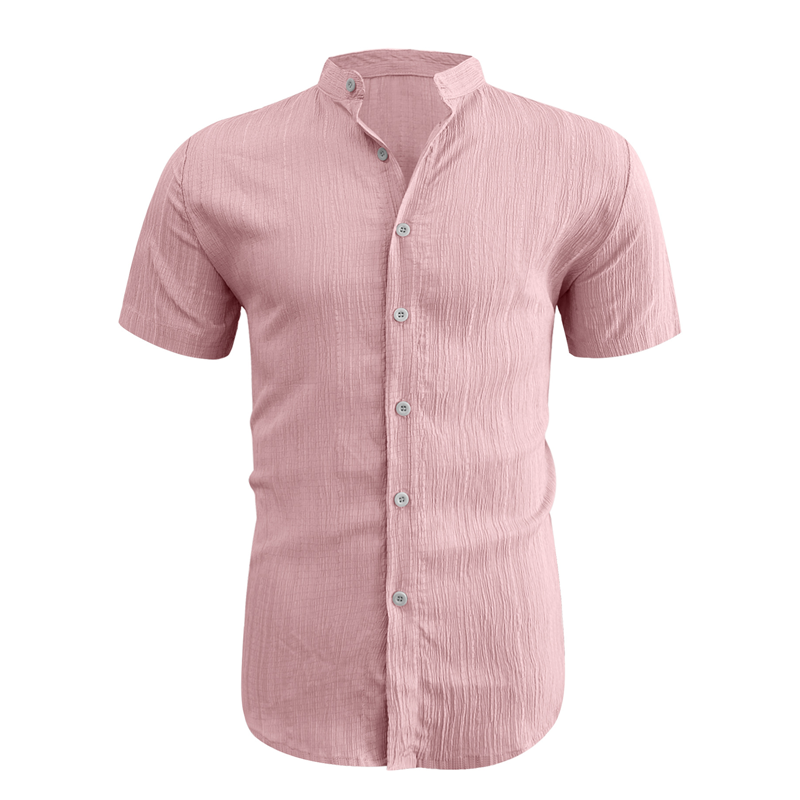 💥Last Day Special Sale 49% OFF👚Men's Summer Stand Collar Short Sleeve Shirt