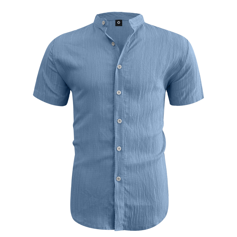 💥Last Day Special Sale 49% OFF👚Men's Summer Stand Collar Short Sleeve Shirt
