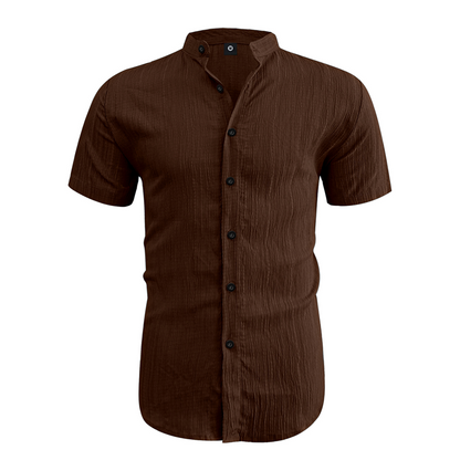 💥Last Day Special Sale 49% OFF👚Men's Summer Stand Collar Short Sleeve Shirt