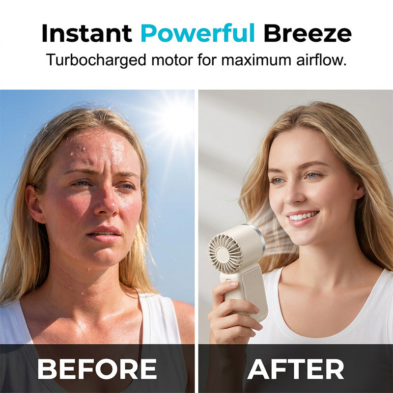 💥 Last Day! Special Sale – Only £8.99 🔥Portable Long-Lasting Handheld High-Speed Small Fan