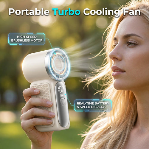 💥 Last Day! Special Sale – Only £8.99 🔥Portable Long-Lasting Handheld High-Speed Small Fan